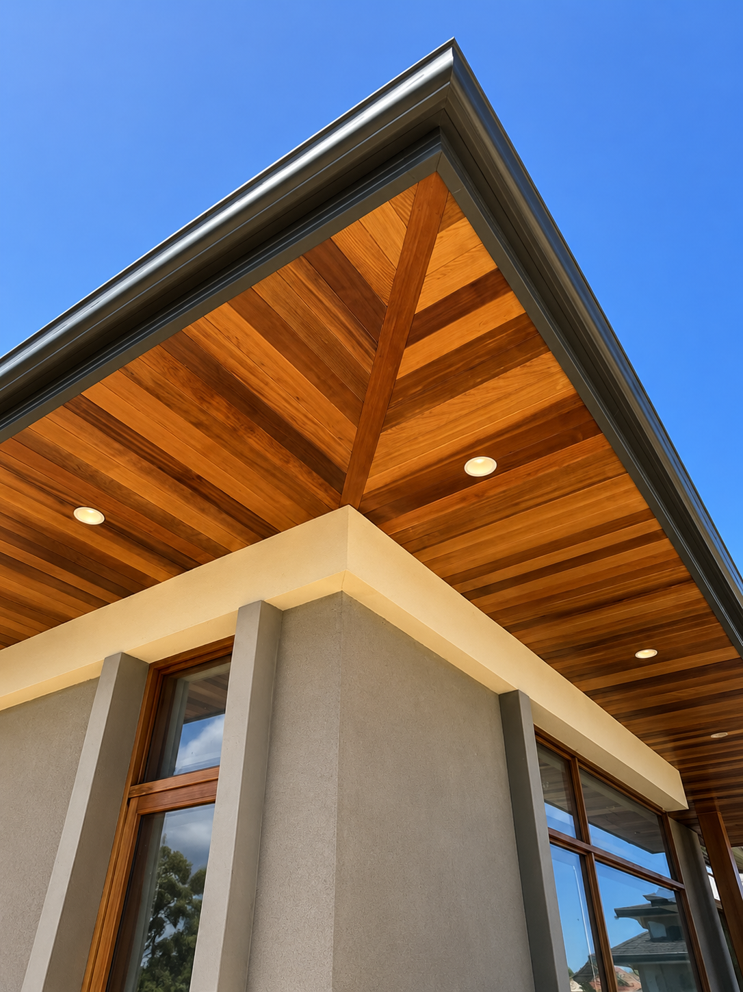 Cedar-lined eaves by Fixing Carpentry WA